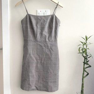 WILFRED Gray Black Plaid Isabelle Mini Dress